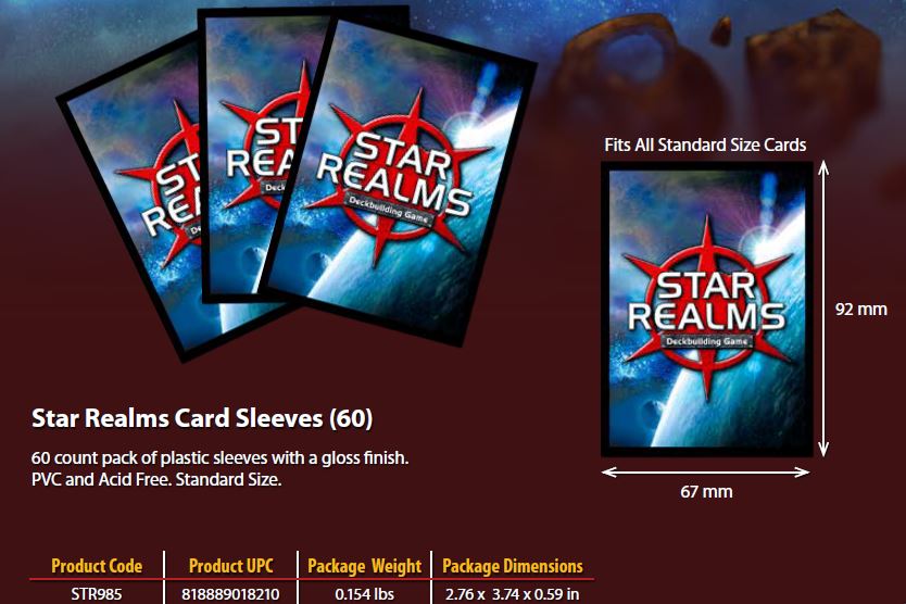 star realms card sleeves Star Realms Sleeves (60ct) – Card's Board Game Cafe
