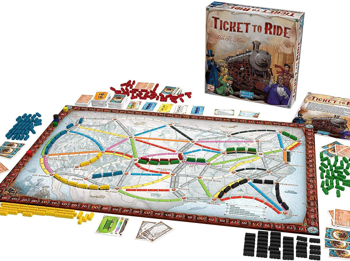 Days of Wonder Ticket To Ride Alan R. Moon Train Adventure Board Game  Complete