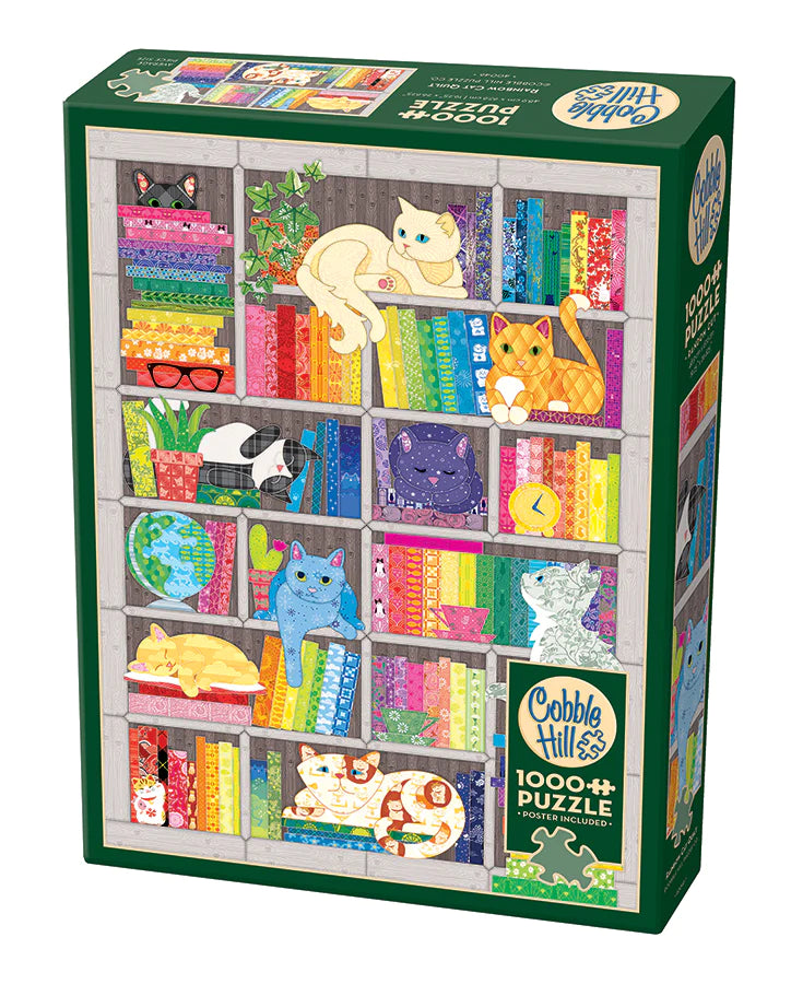 Puzzle - 1000 pc (Cobble Hill) - Rainbow Cat Quilt