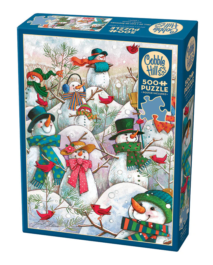 Puzzle - 500 pc (Cobble Hill) - Hill of a Lot of Snowmen