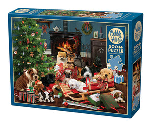 Puzzle - 500 pc (Cobble Hill) - Christmas Puppies