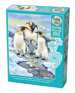 Puzzle - 350 pc (Cobble Hill) - Penguin Family