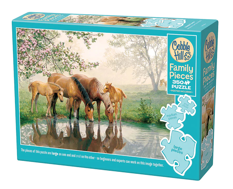 Puzzle - 350 pc (Cobble Hill) - Horse Family