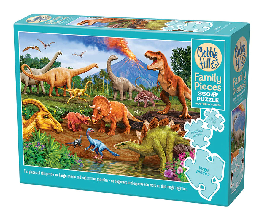 Puzzle - 350 pc (Cobble Hill) - Dinos (Family)