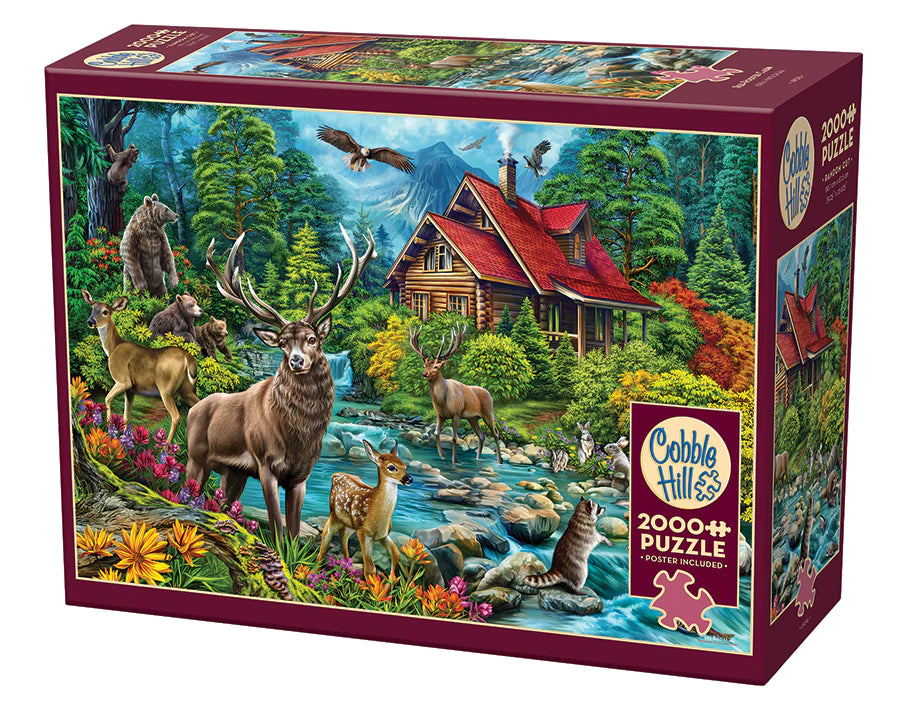 Puzzle - 2000 pc (Cobble Hill) - Red-Roofed Cabin