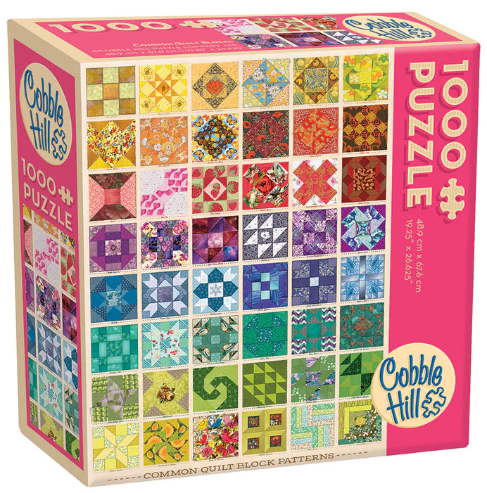 Puzzle - 1000 pc (Cobble Hill) - Common Quilt Blocks